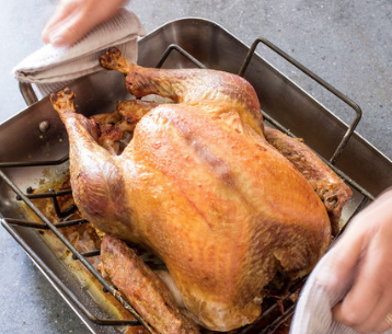 Old-fashioned stuffed turkey