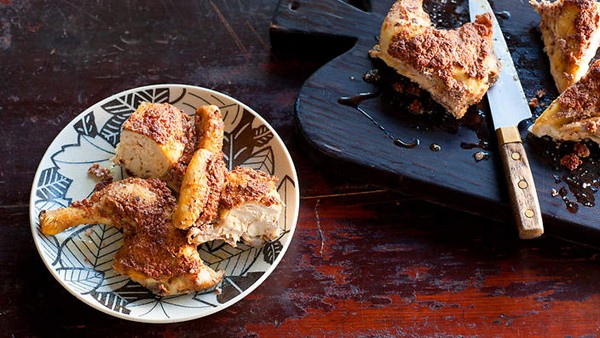 Olive and feta crusted chicken