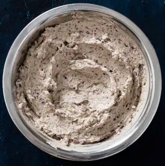 Olive and scallion cream cheese spread