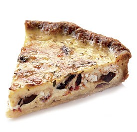 Olive and sun-dried tomato quiche