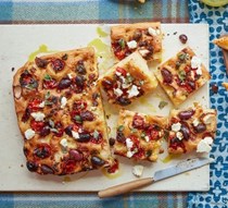 Olive, cherry tomato & feta focaccia