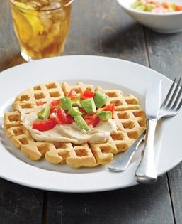 Olive-chickpea waffles