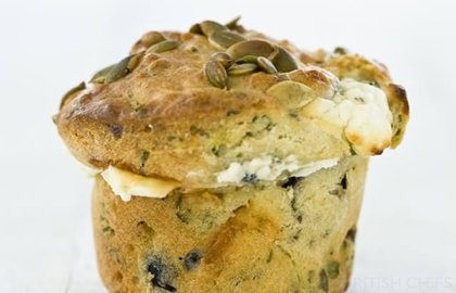 Olive, feta and herb muffins