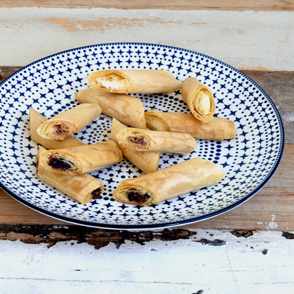 Olive, feta or anchovy fillo fingers