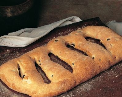 Olive fougasse