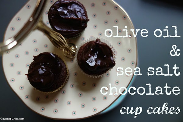 Olive oil & sea salt chocolate cup cakes