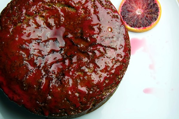 Olive oil and blood-orange cake