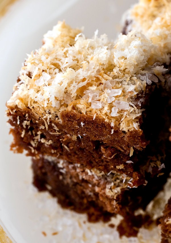 Olive oil and coconut brownies