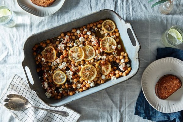 Olive oil-braised chickpeas from Joy the Baker