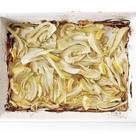 Olive-oil-braised fennel with lemon