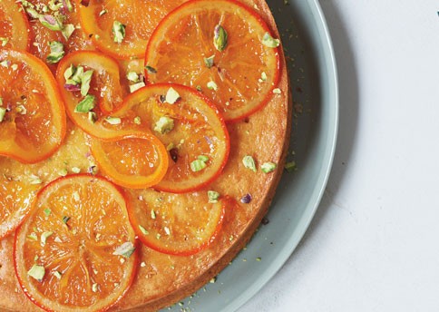 Olive-oil cake with candied orange