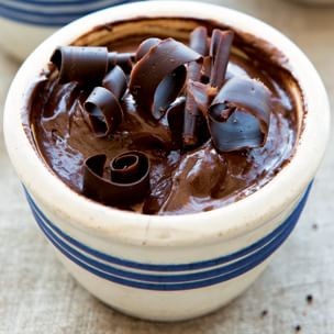Olive oil chocolate mousse