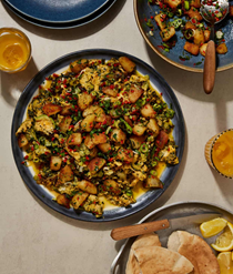 Olive oil courgettes, eggs and potatoes