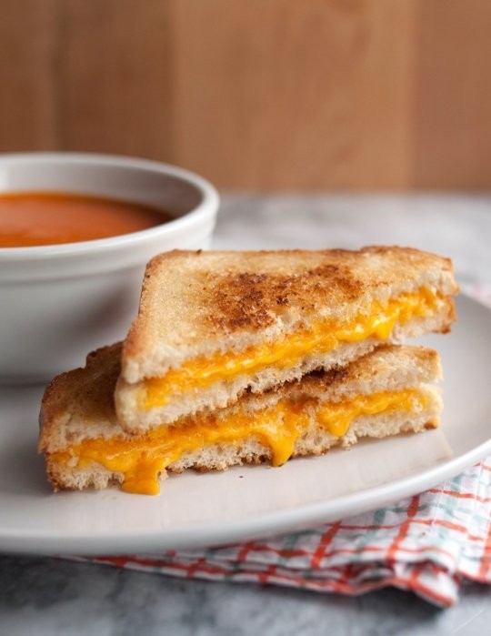 Olive oil grilled cheese