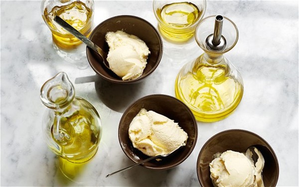 Olive oil ice cream