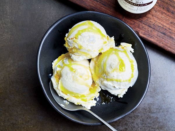 Olive oil ice cream