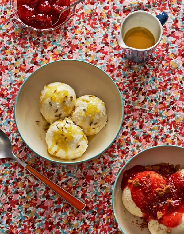 Olive oil ice cream
