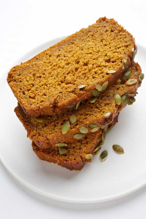 Olive oil pumpkin bread