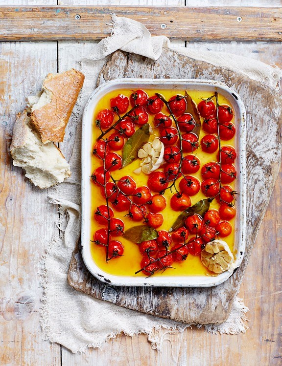 Olive-oil-roasted cherry tomatoes
