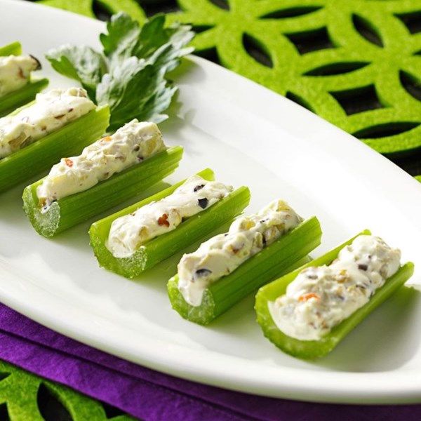 Olive-stuffed celery