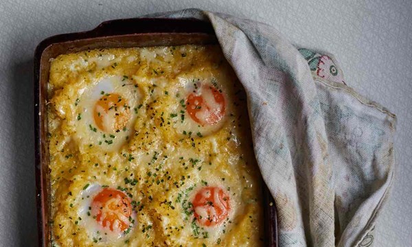 Oliver Rowe’s mashed swede with baked eggs