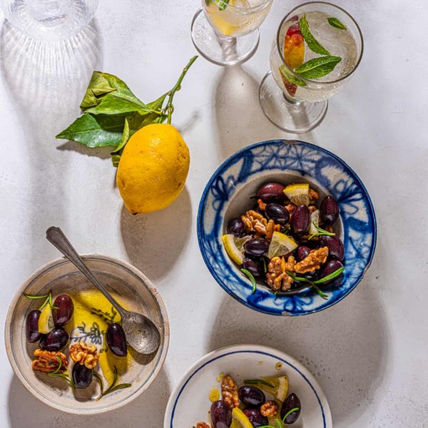 Olives, walnuts and rosemary