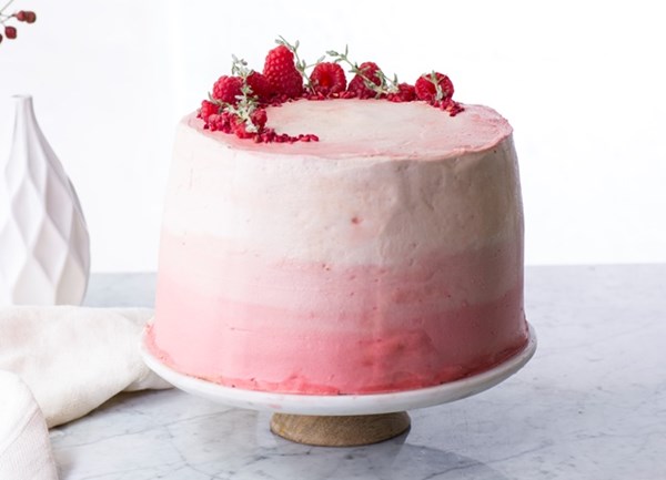 Ombre raspberry cake