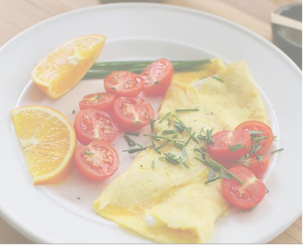 Omelet with chèvre and fines herbs