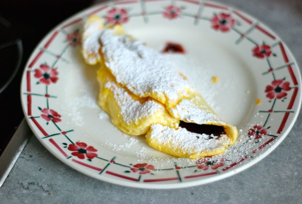 Omelette conficture