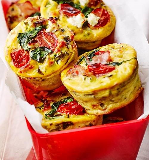 On-the-move low-carb 'muffins' with ham and Gruyère