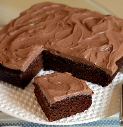 One-bowl eggless chocolate cake