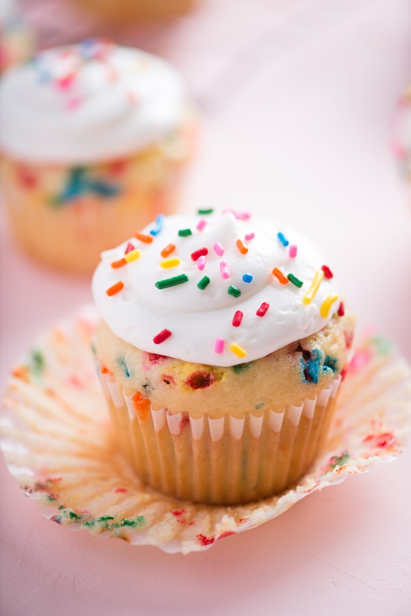 One-bowl Funfetti cupcakes