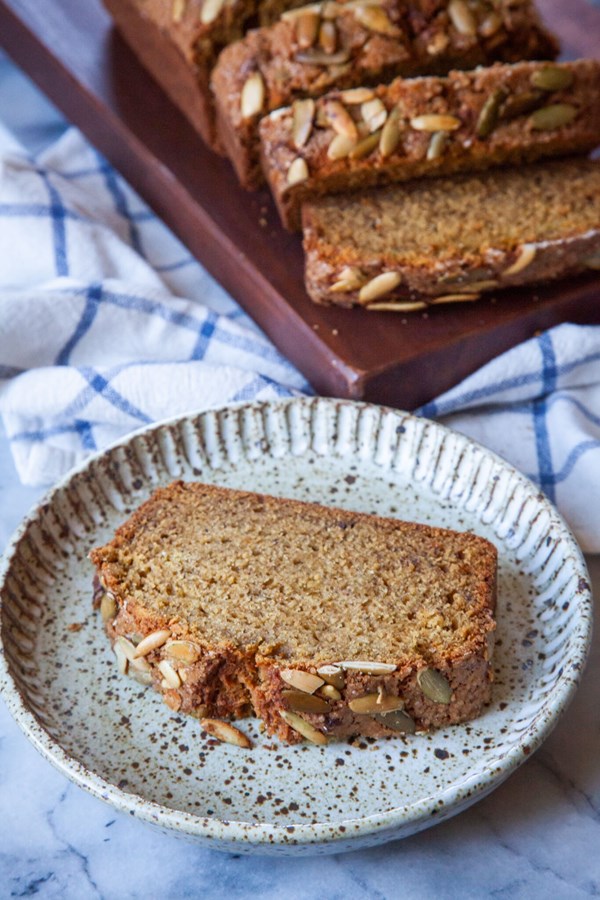 One bowl pumpkin banana bread