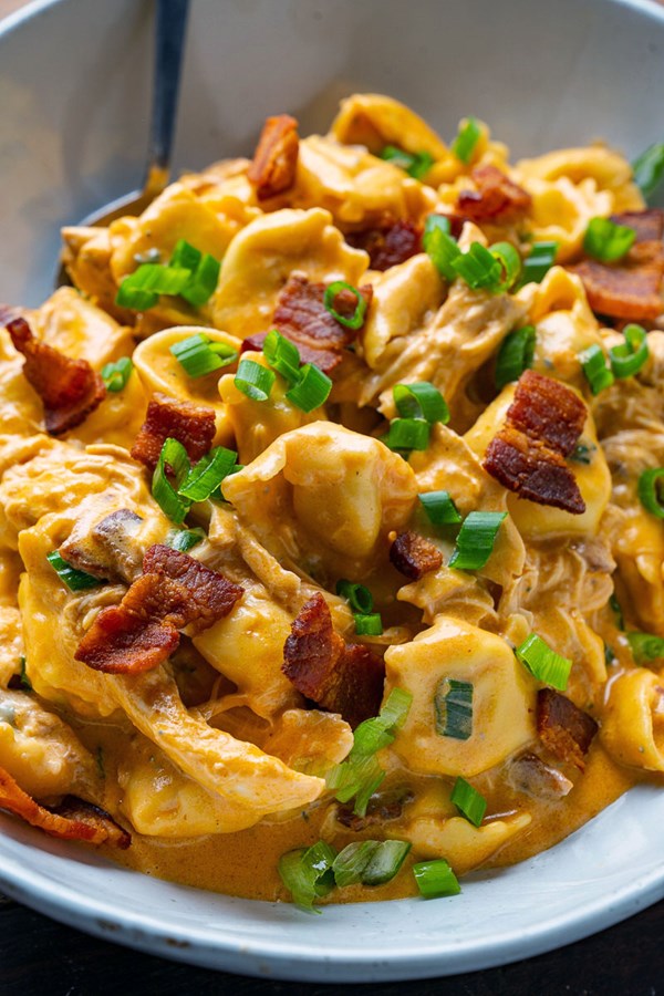One pan 20 minute Buffalo chicken tortellini