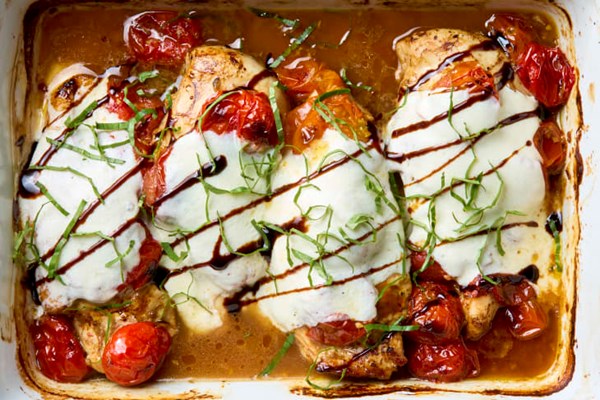 One-pan Caprese baked chicken