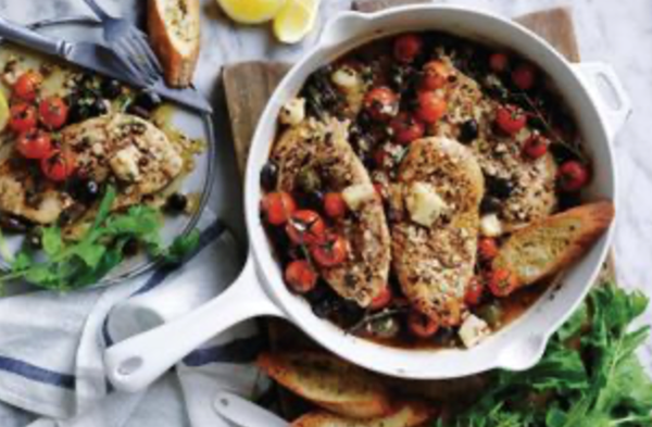One-pan cheesy chicken