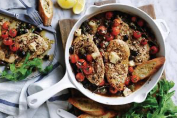 One-pan cheesy chicken
