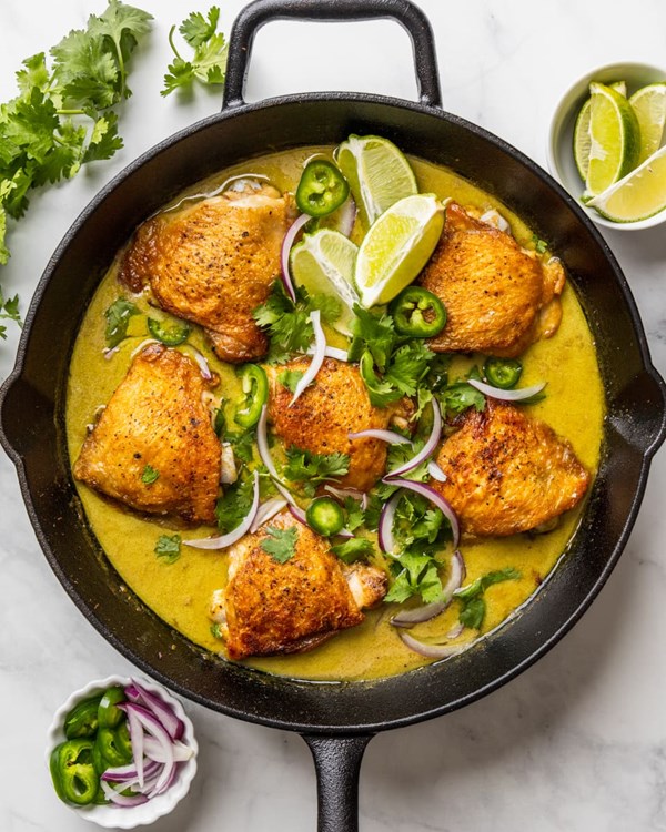 One-pan coconut milk-braised chicken