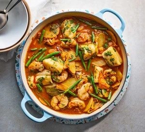 One-pan cod & red shrimp