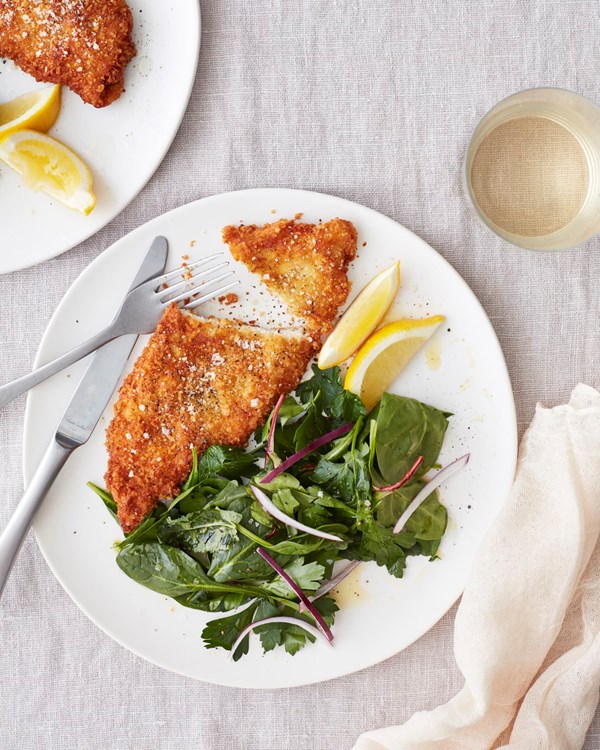 One-pan crispy Parmesan chicken cutlets