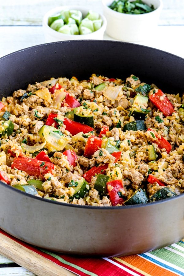One-pan ground turkey curry