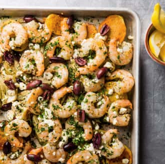 One-pan Mediterranean shrimp