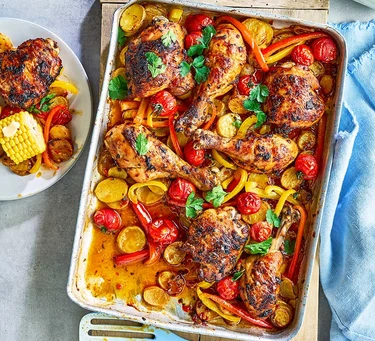 One-pan piri piri chicken
