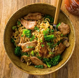 One-pan ramen noodle bowls