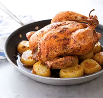 One-pan roast chicken and potatoes