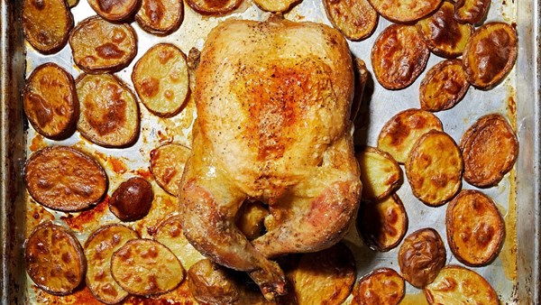 One-pan roast chicken and potatoes