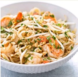 One-pan shrimp pad Thai