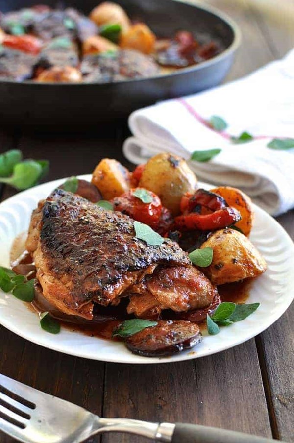 One pan Spanish chicken and chorizo