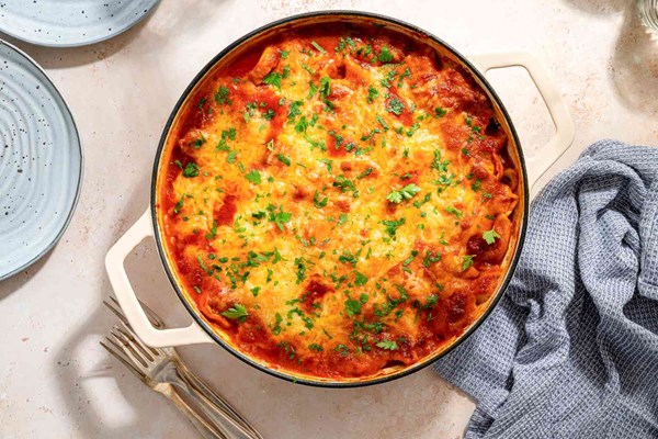 One-pan tortellini bake