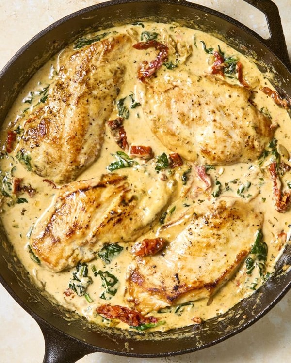 One-pan Tuscan chicken